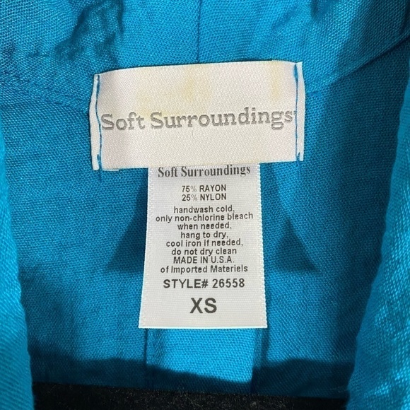 SOFT Surroundings Teal Blue Toggle Oversized Blazer Shacket XS - Picture 2 of 14